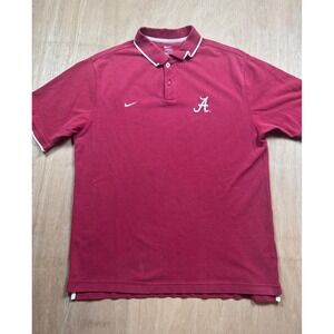 Nike Y2K Alabama Crimson Tide Polo Shirt Men's Red NCAA Collegiate Size L‎